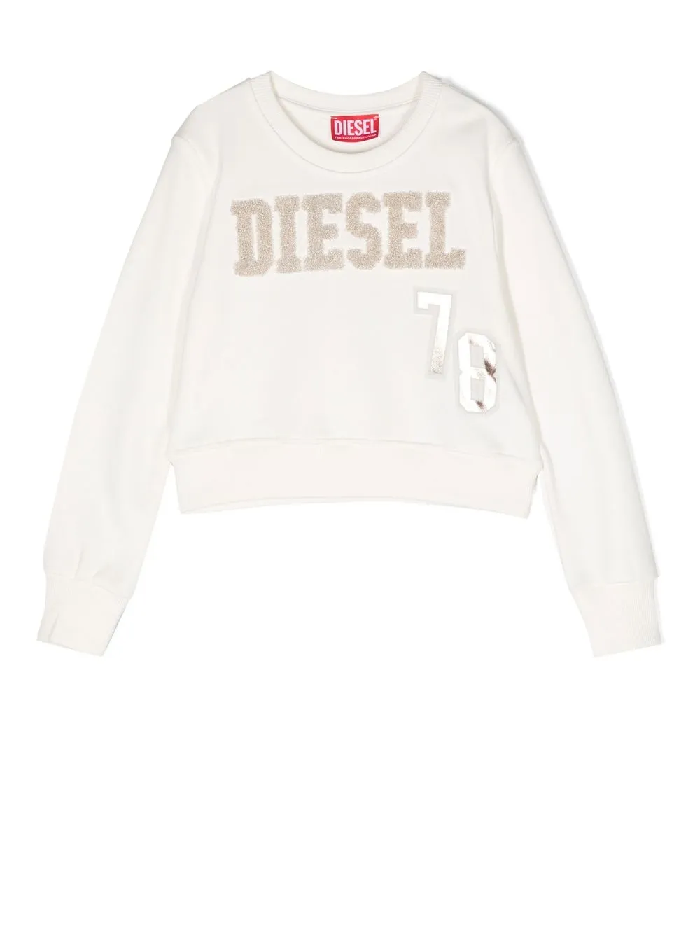 

Diesel Kids logo-print jumper - White