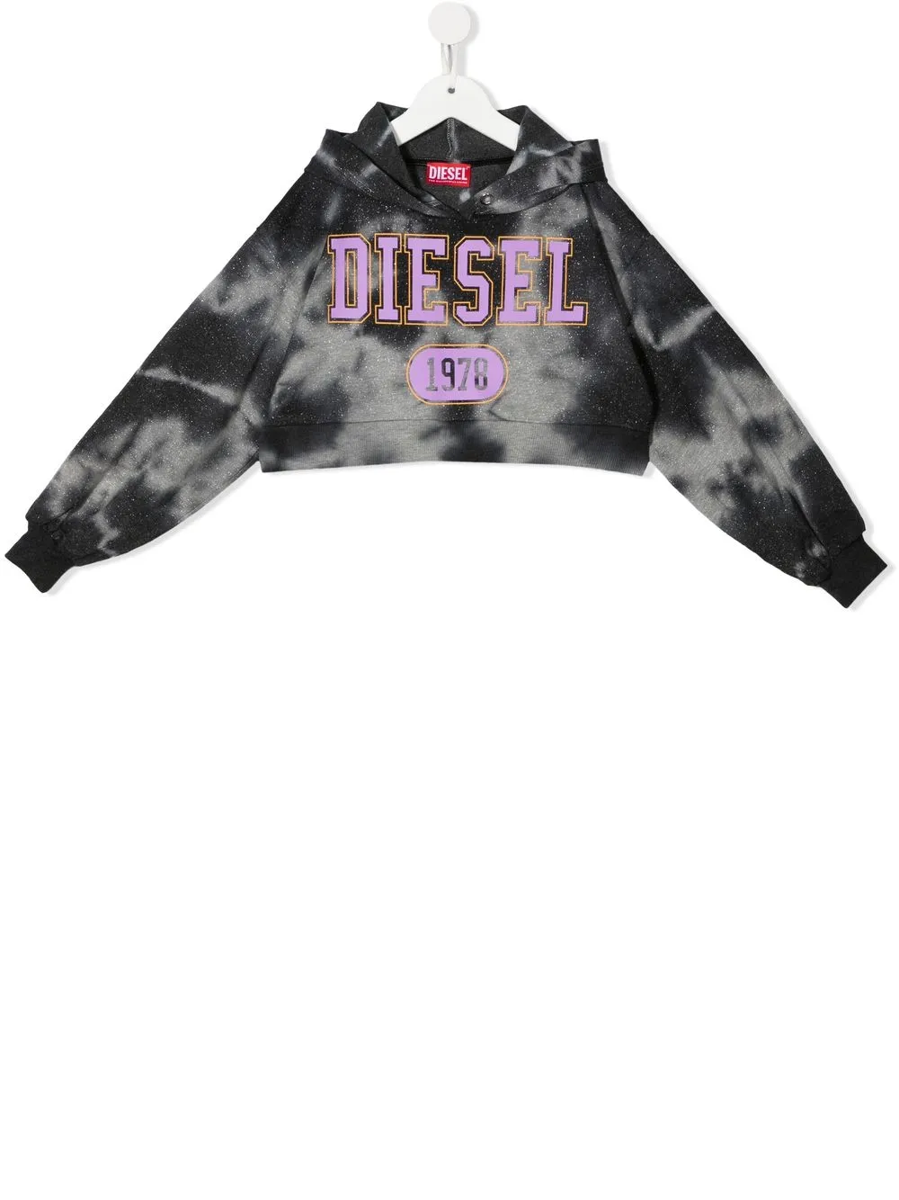 

Diesel Kids hoodie con logo estampado - Gris