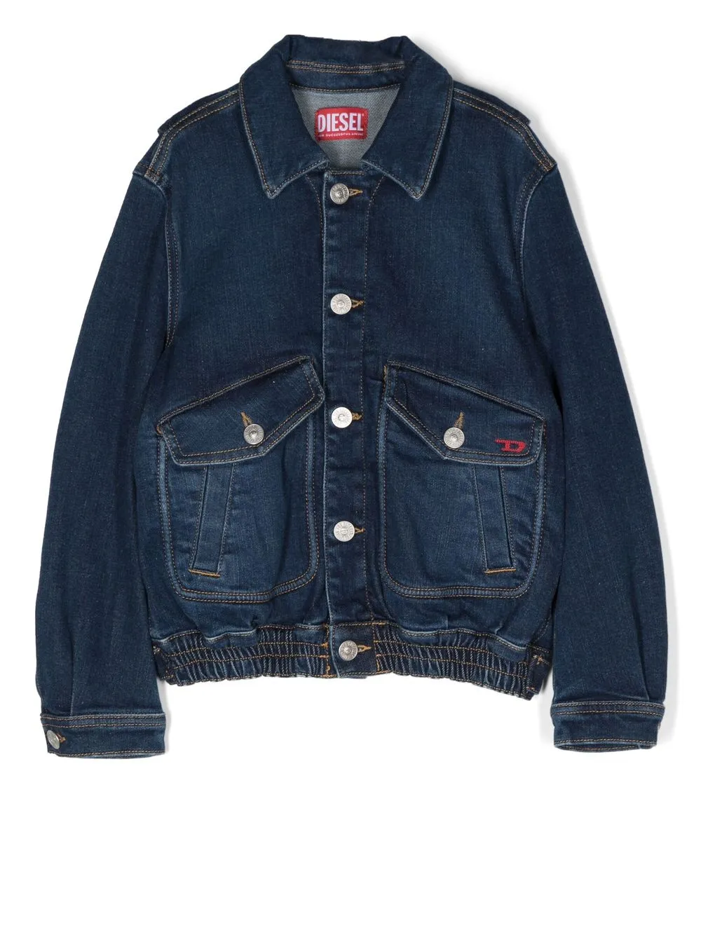 

Diesel Kids chamarra de mezclilla con botones - Azul