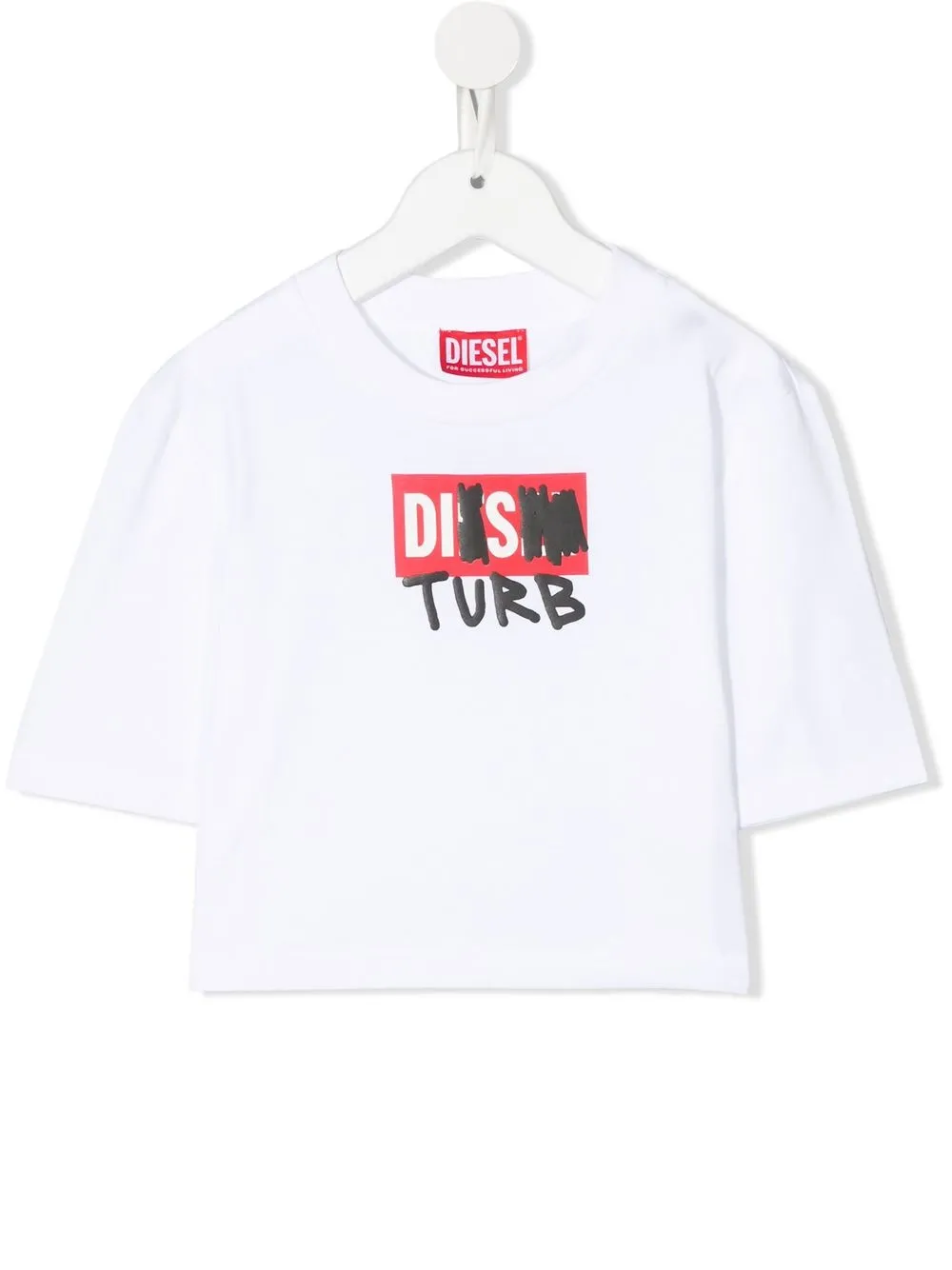 

Diesel Kids top Crowdist de manga larga - Blanco