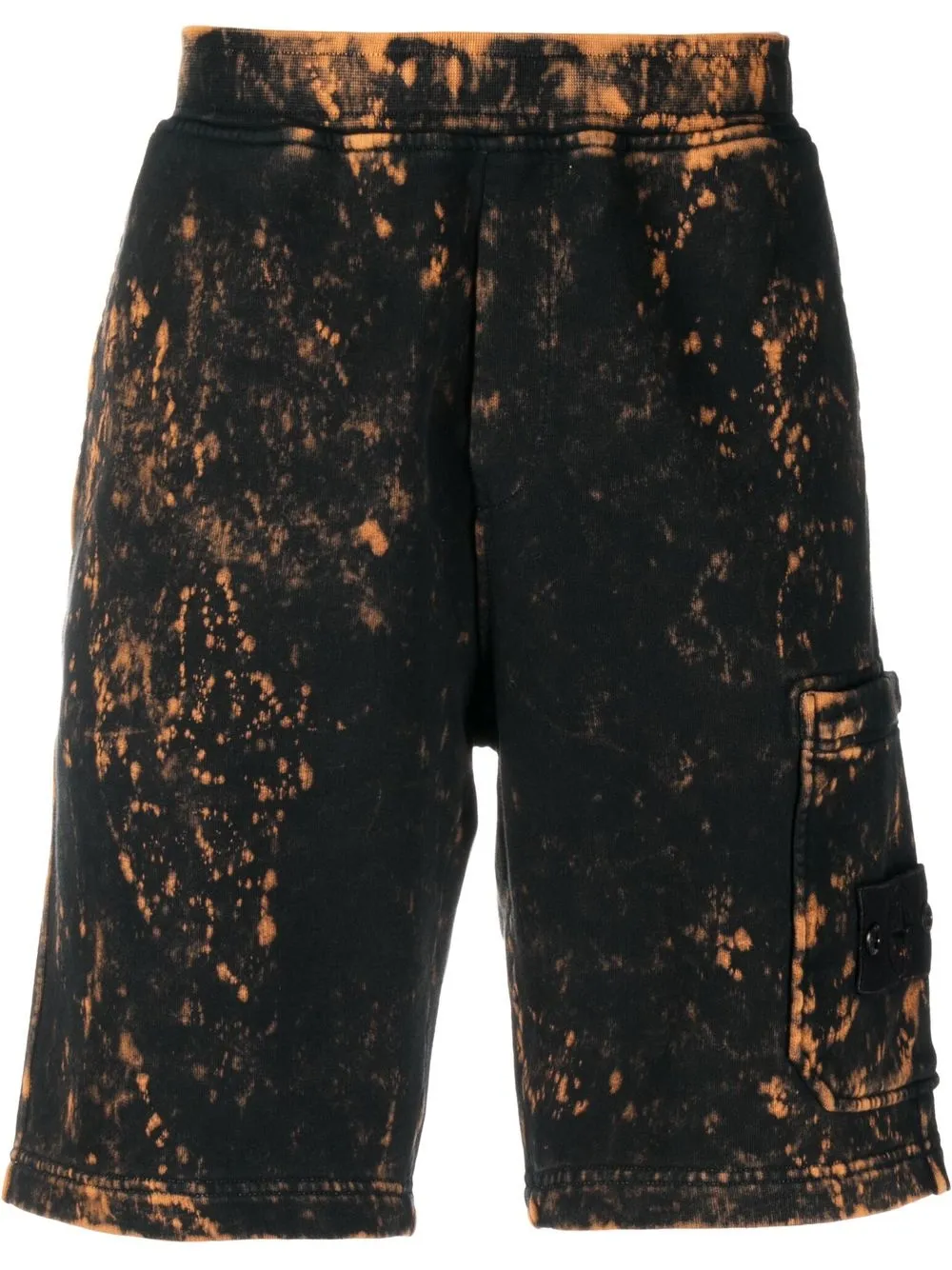 

Stone Island bleach-wash knee-length shorts - Black