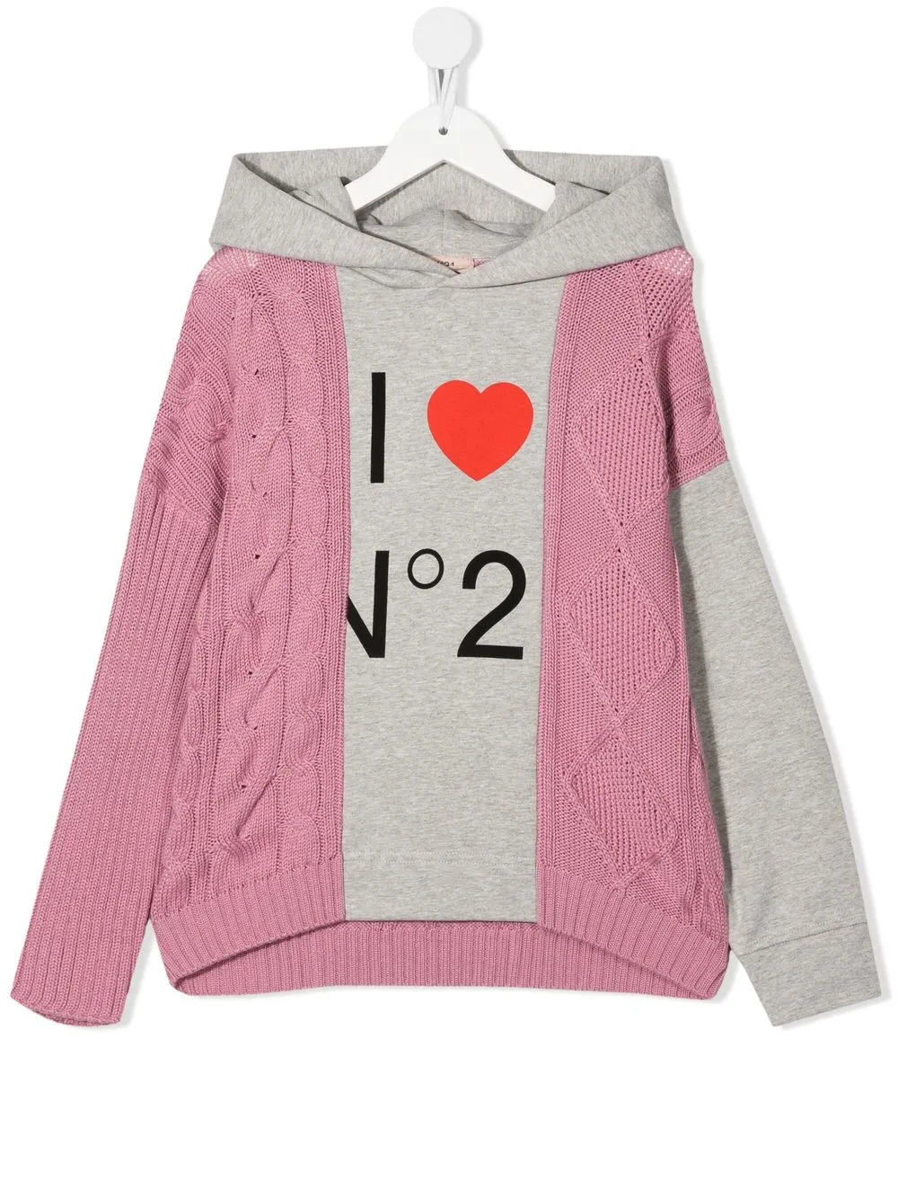 

Nº21 Kids hoodie deconstruida - Gris