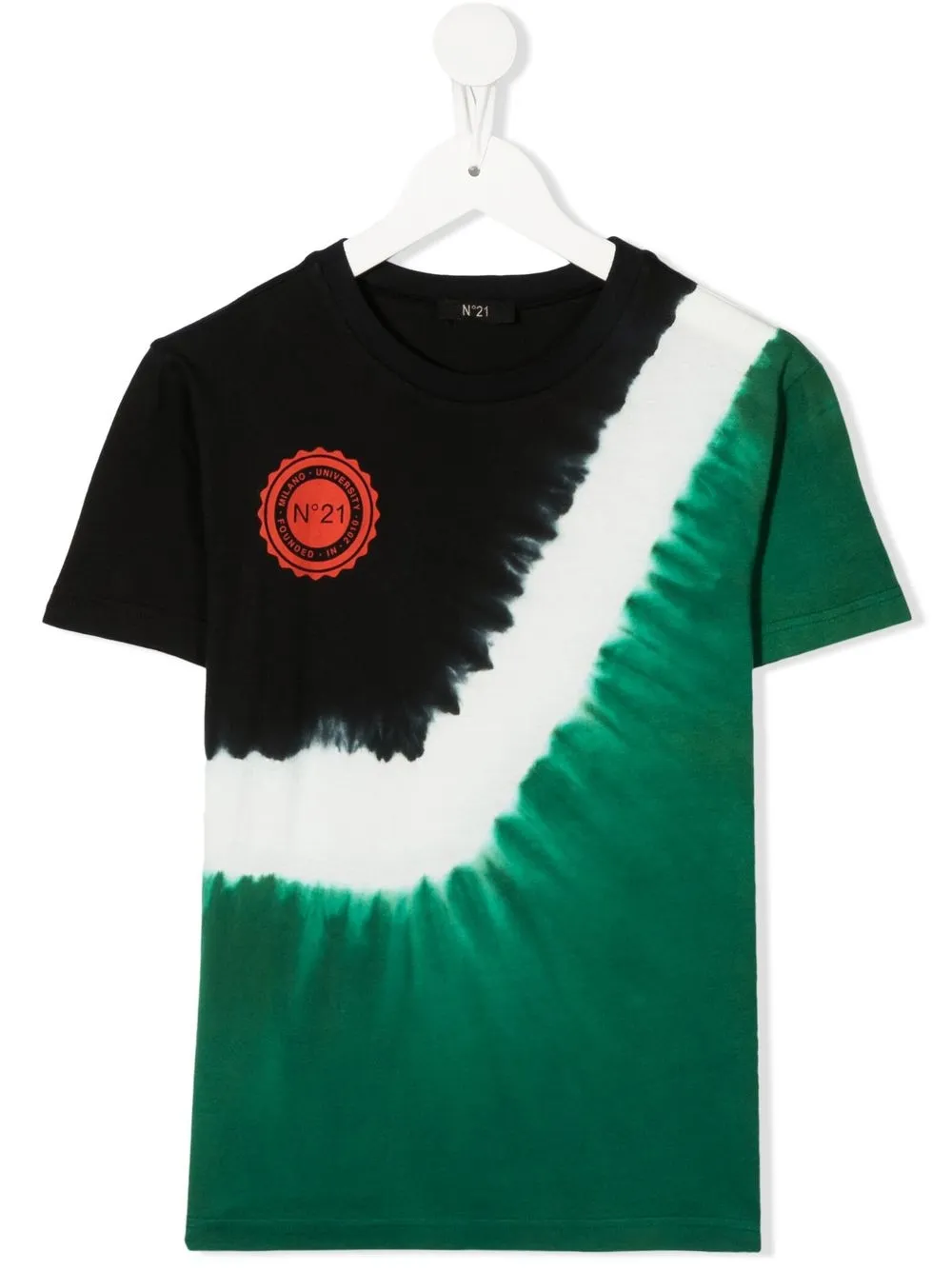 

Nº21 Kids playera con estampado tie-dye - Verde