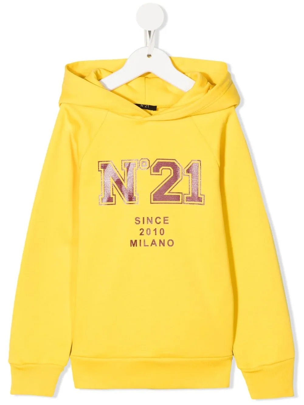 

Nº21 Kids hoodie con logo estampado - Amarillo