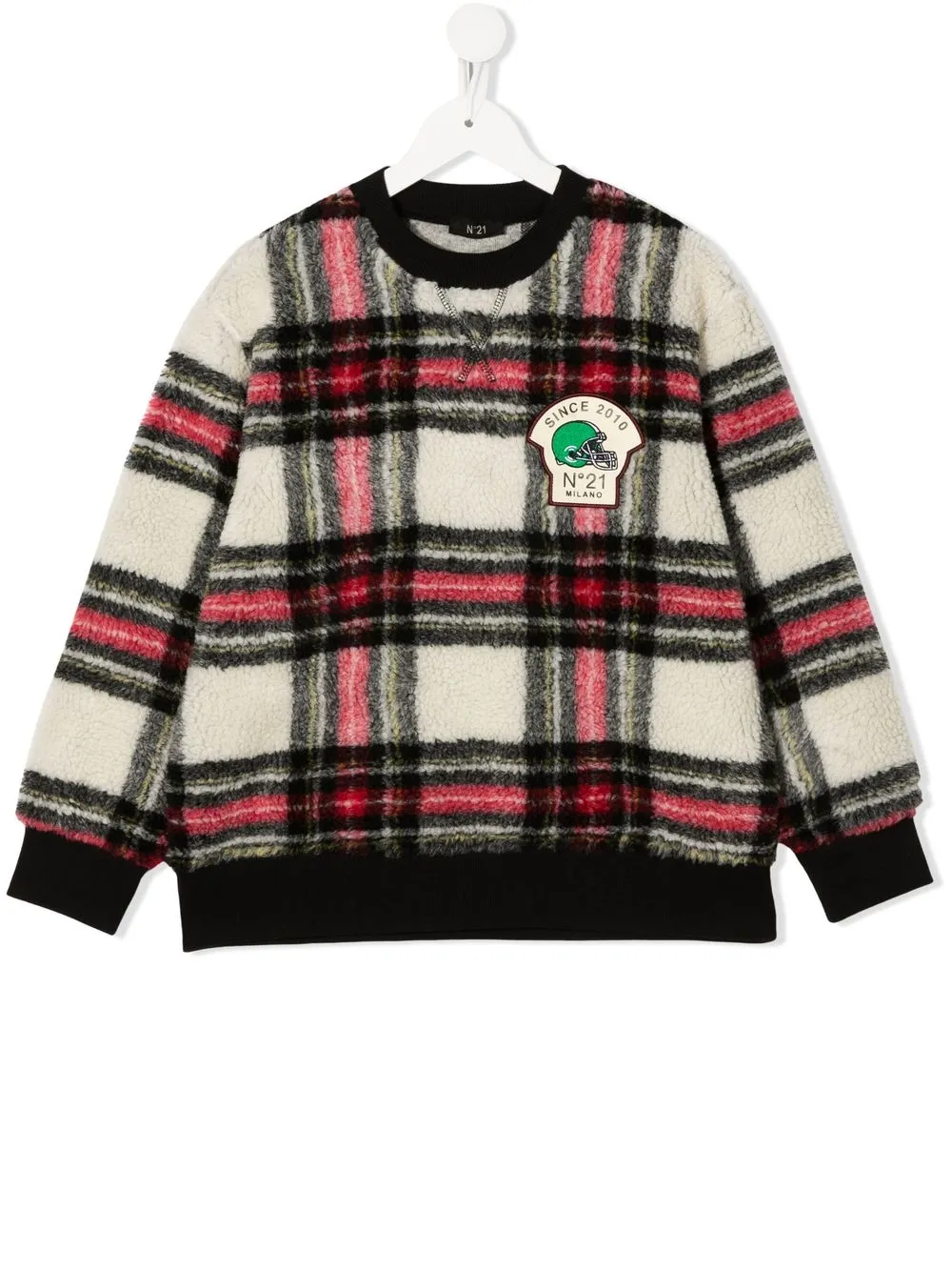 

Nº21 Kids plaid-check print jumper - Red