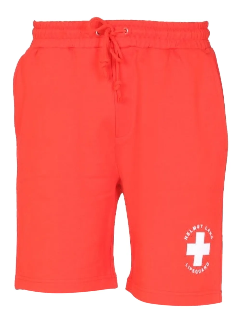 Helmut Lang Shorts con coulisse e grafica - Rosso