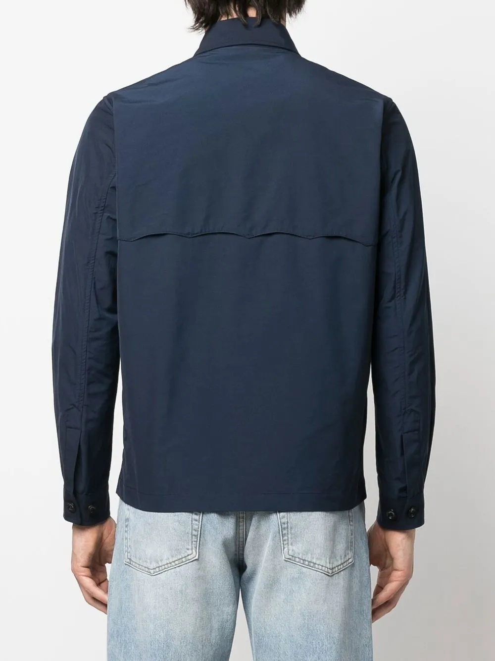Baracuta Chestpocket Shirt Jacket In Blue ModeSens