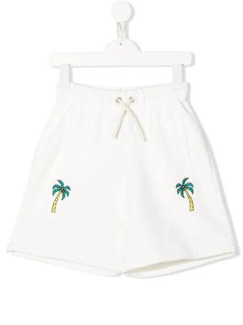 Palm Angels Kids palm tree-print track shorts