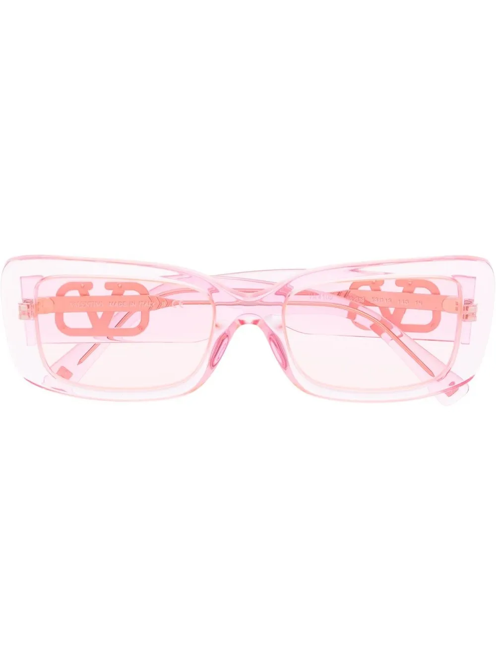 

Valentino Eyewear lentes de sol VLogo con armazón rectangular - Rosado