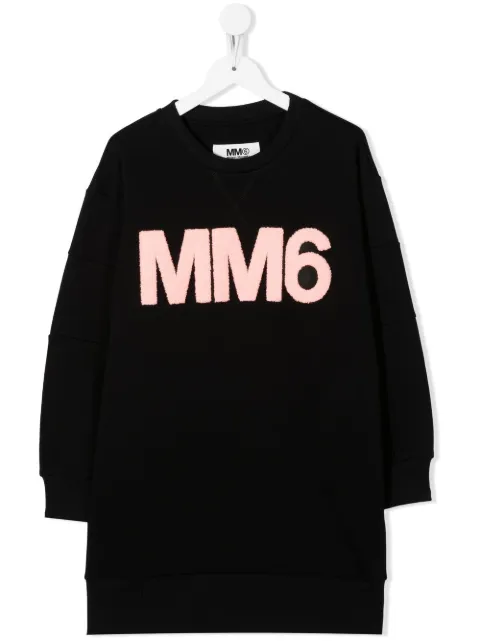 MM6 Maison Margiela Kids logo-print sweatshirt dress