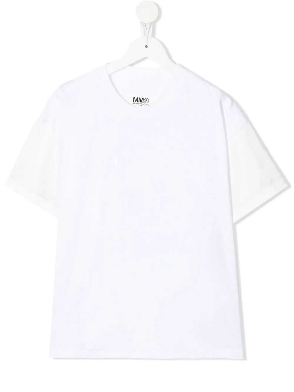 

MM6 Maison Margiela Kids playera con diseño de paneles - Blanco