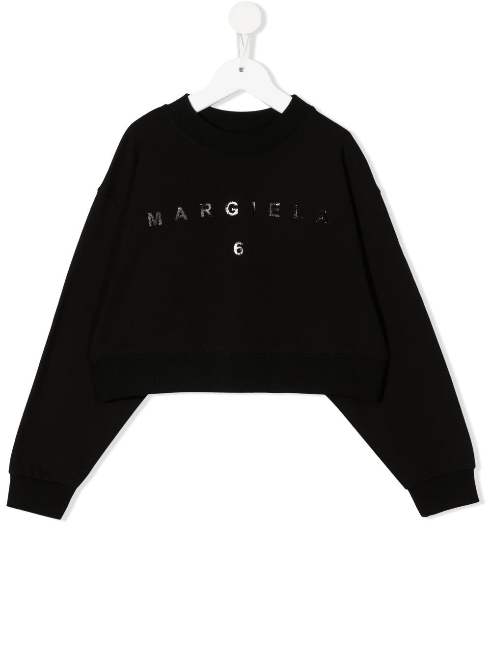 

MM6 Maison Margiela Kids sudadera con logo estampado - Negro