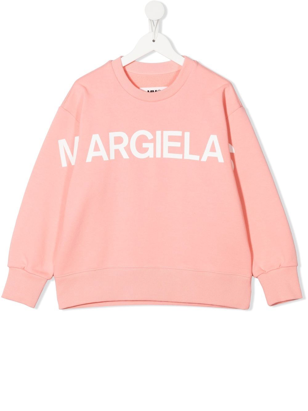 MM6 Maison Margiela Kids logo-print cotton sweatshirt - Pink