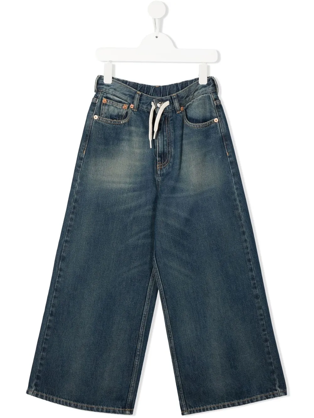 

MM6 Maison Margiela Kids jeans anchos con efecto degradado - Azul