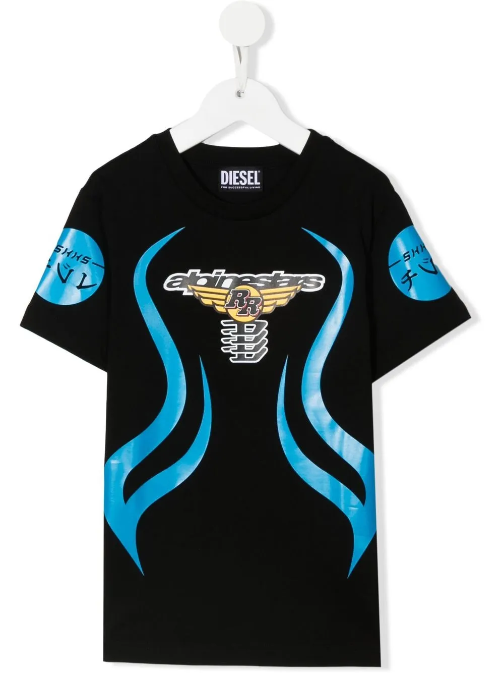 

Diesel Kids playera con estampado gráfico - Negro