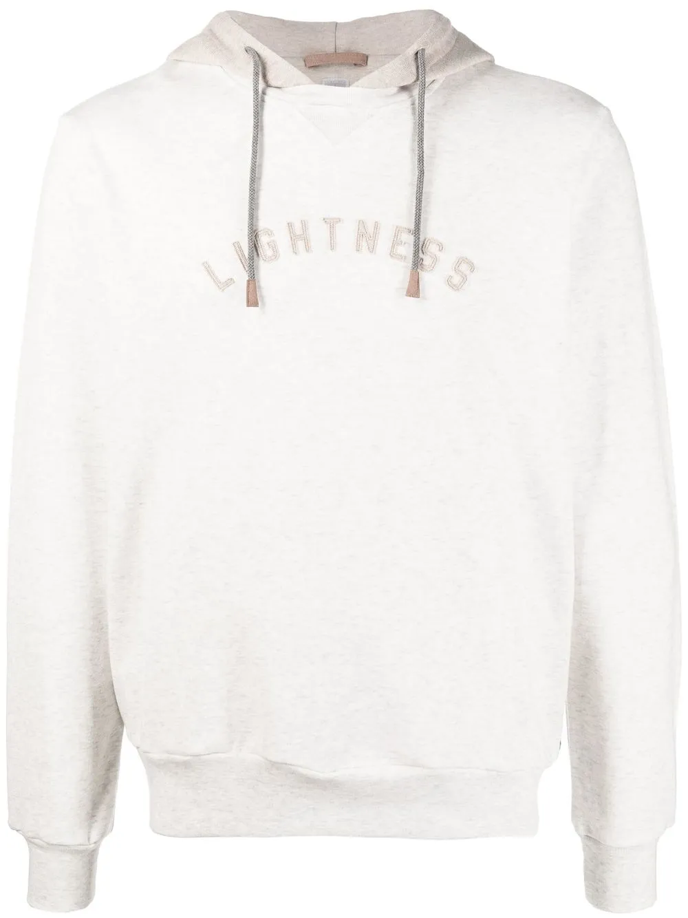 

Eleventy Lightness-patch detail hoodie - Neutrals