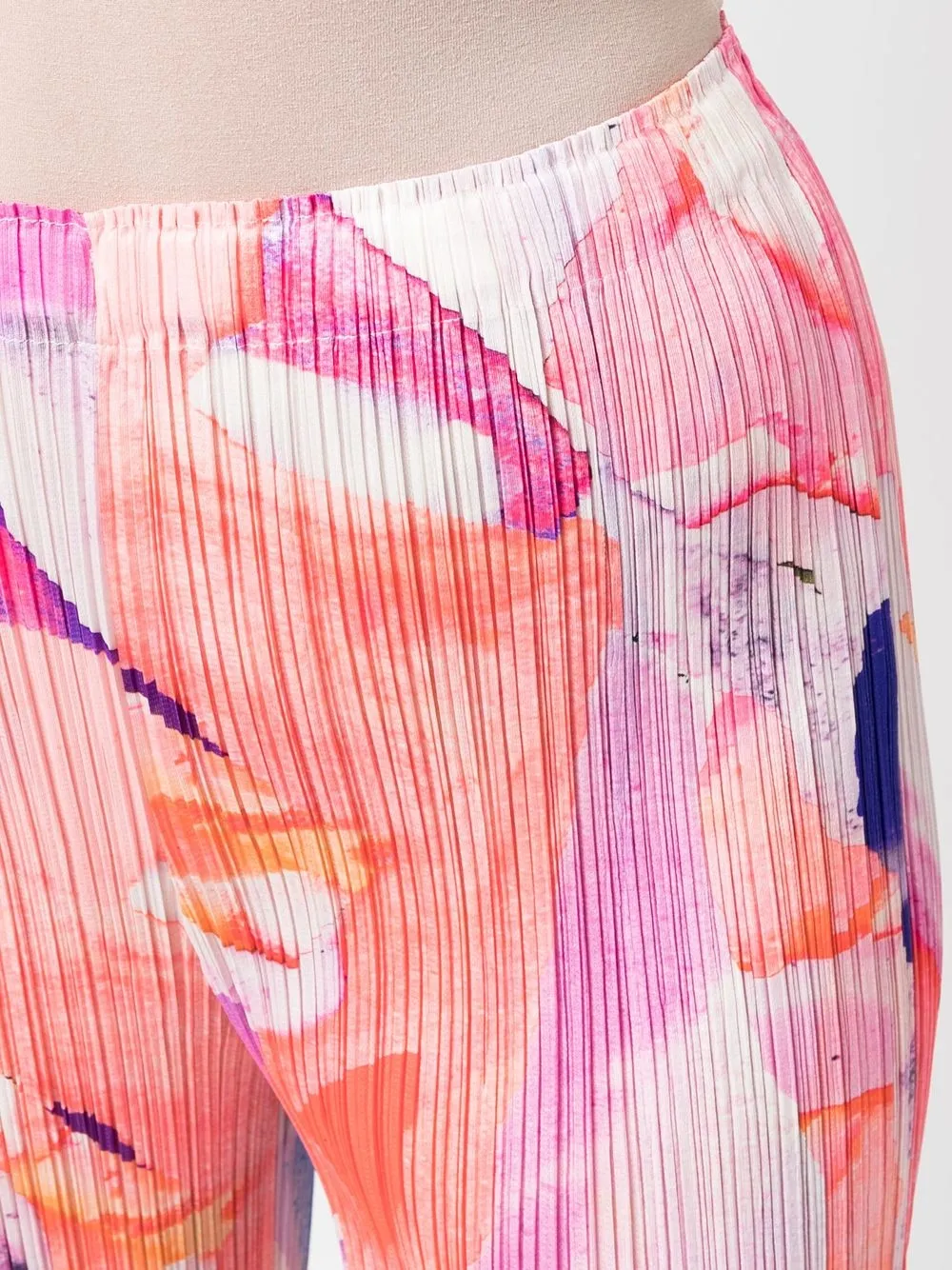 pleats please issey miyake plissé cropped trousers