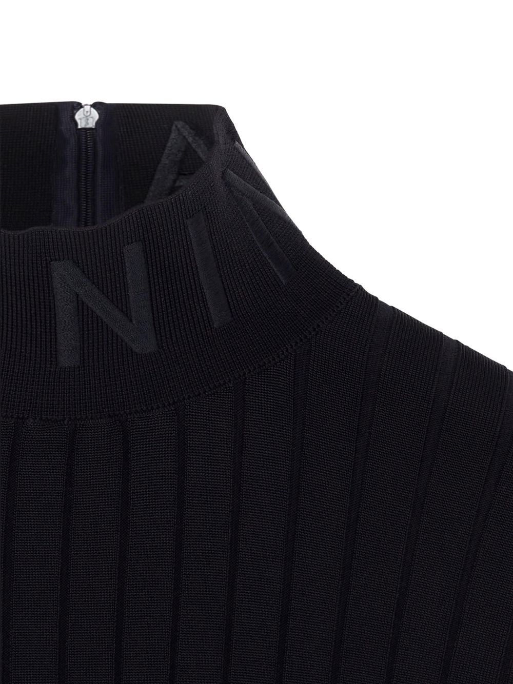 Nina Ricci Top met geborduurd logo - Zwart