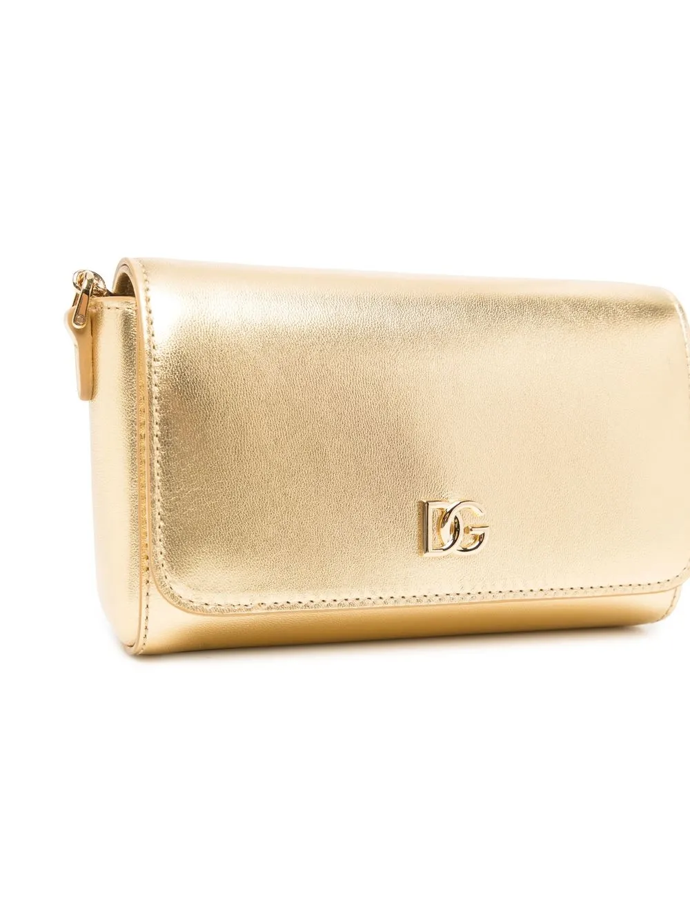Dolce & Gabbana Kids Schoudertas met metallic-effect - Goud