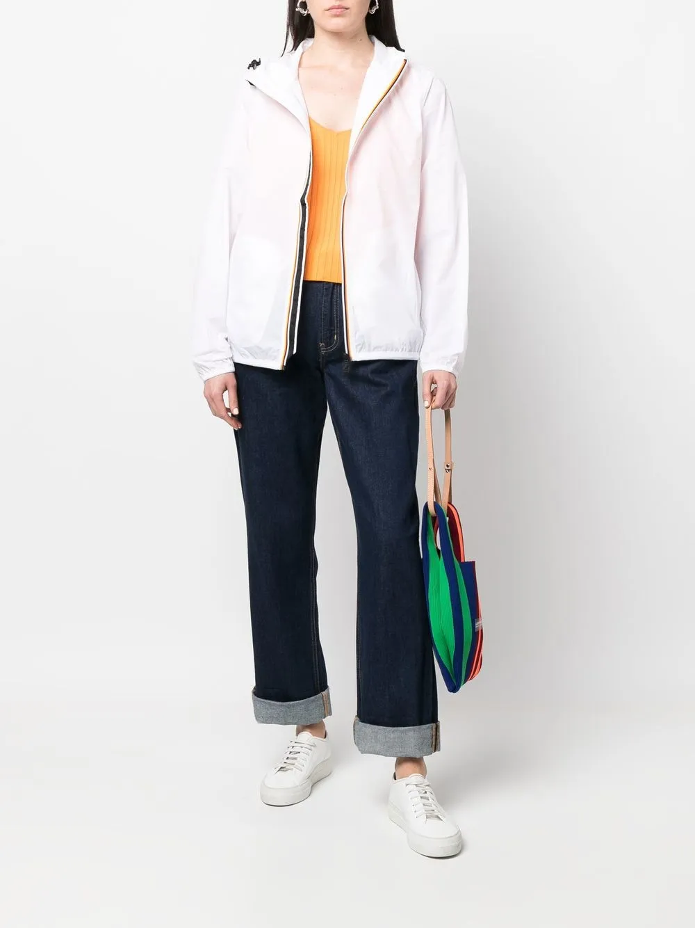 K-way Le Vrai Claude Hooded Jacket In White