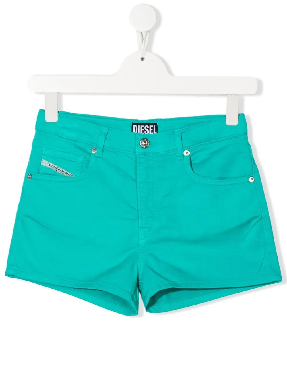 

Diesel Kids shorts rectos de mezclilla con bolsillos - Azul