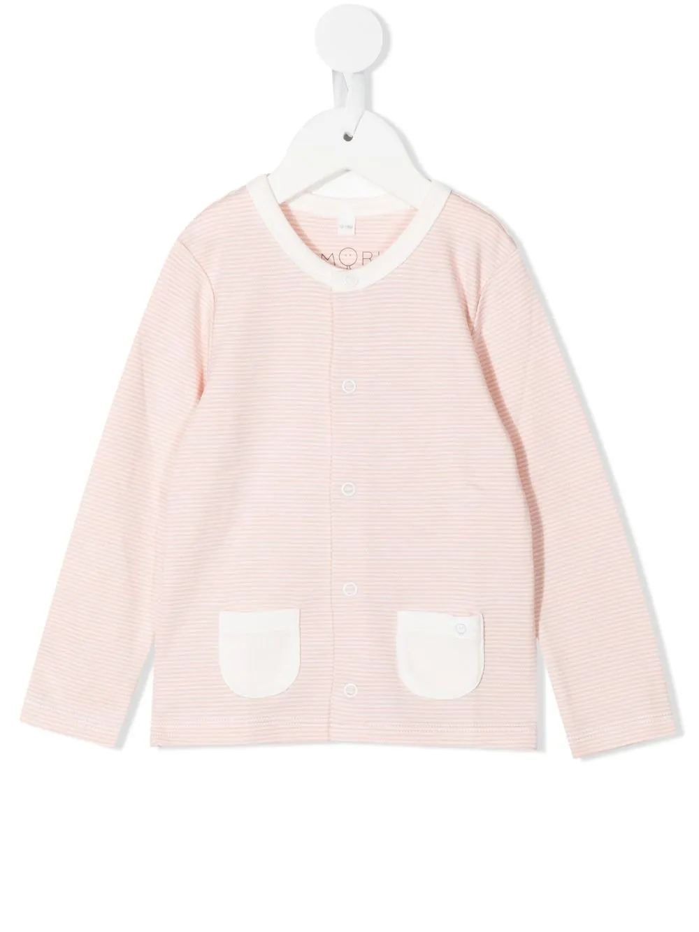 

MORI patch-pocket long-sleeve cardigan - Pink