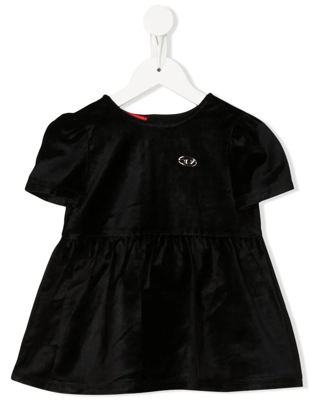 

Diesel Kids chest logo-plaque detail dress - Black