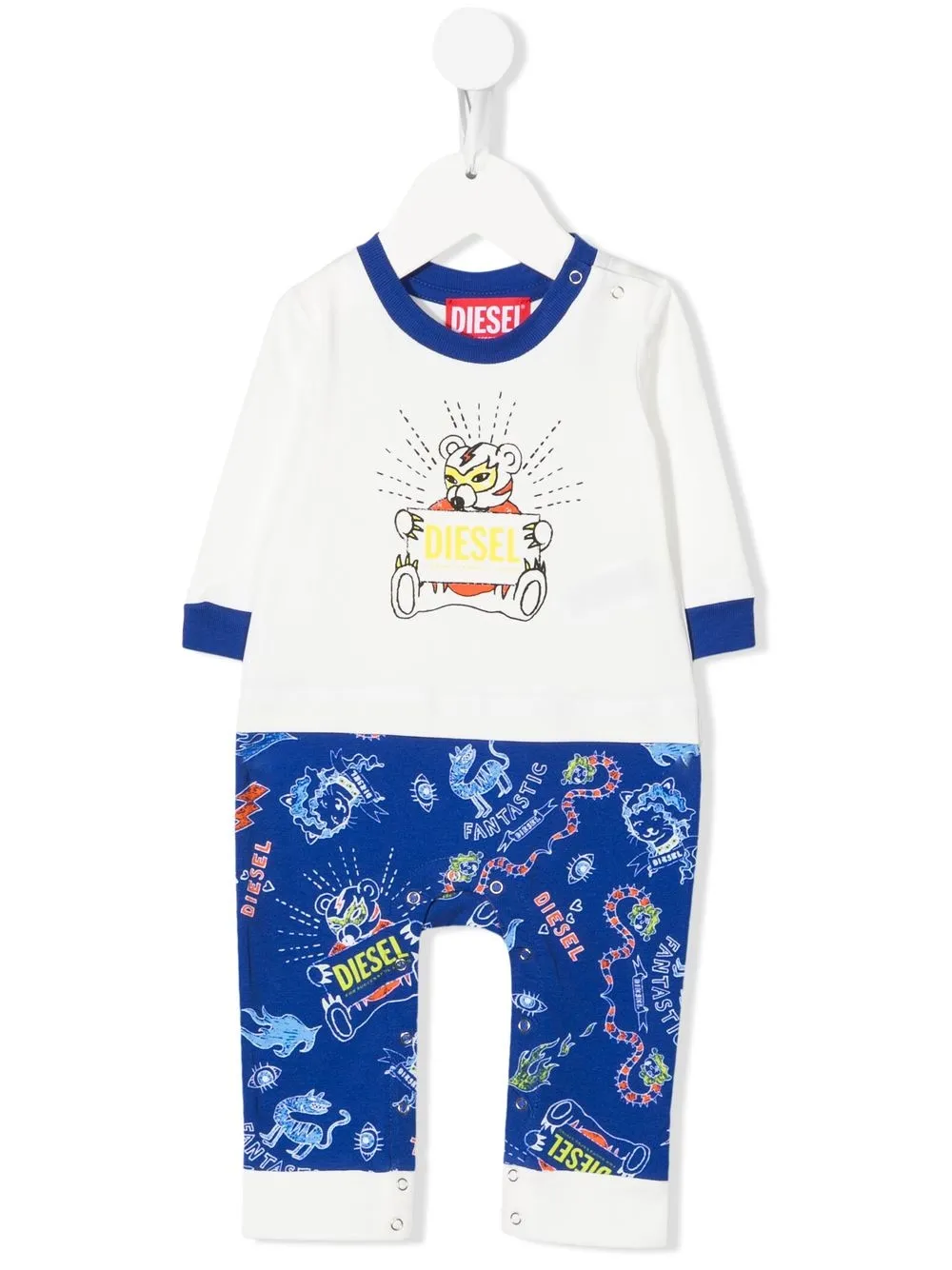 

Diesel Kids romper con logo estampado - Blanco