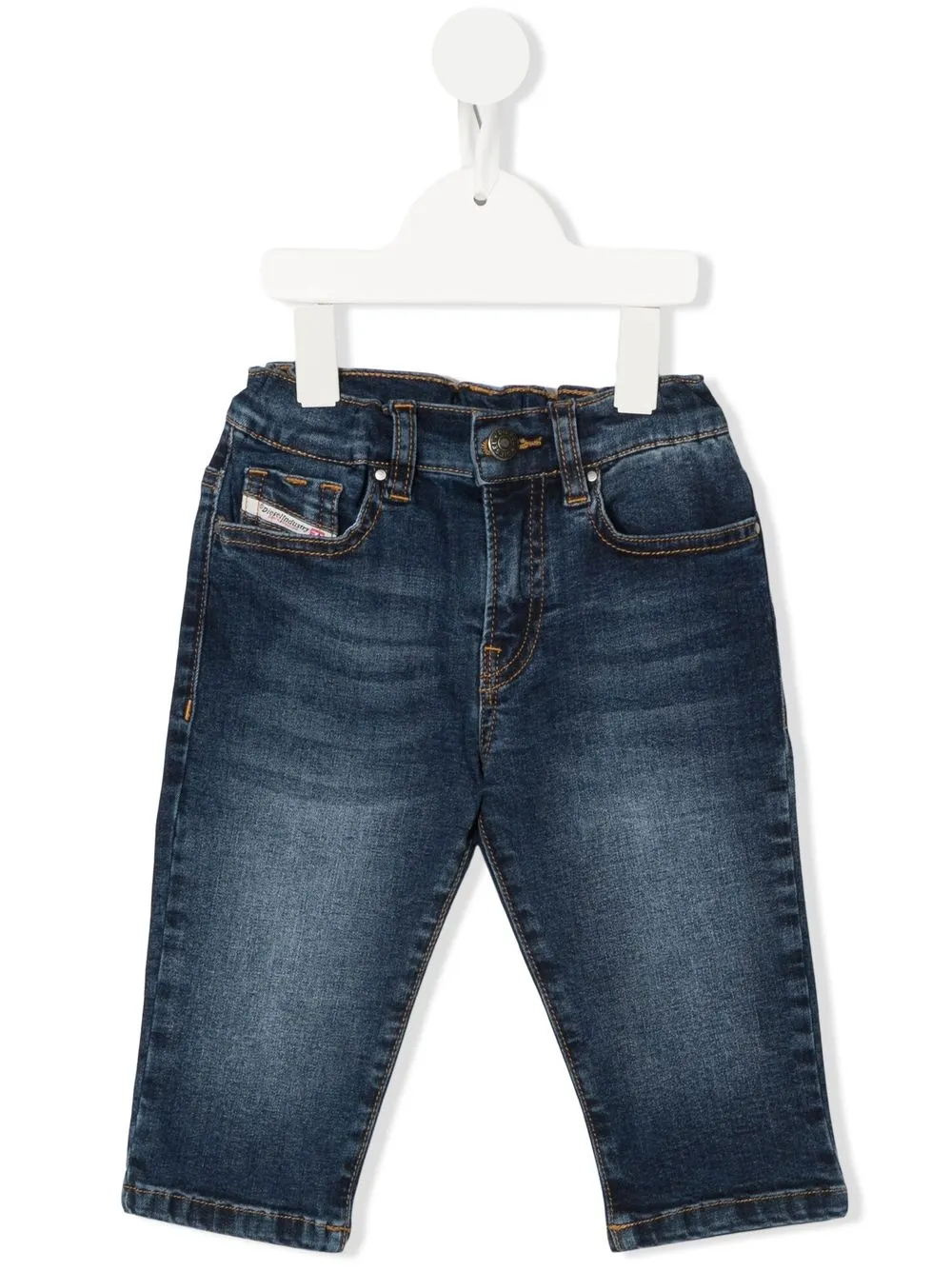 

Diesel Kids shorts de mezclilla con efecto lavado - Azul