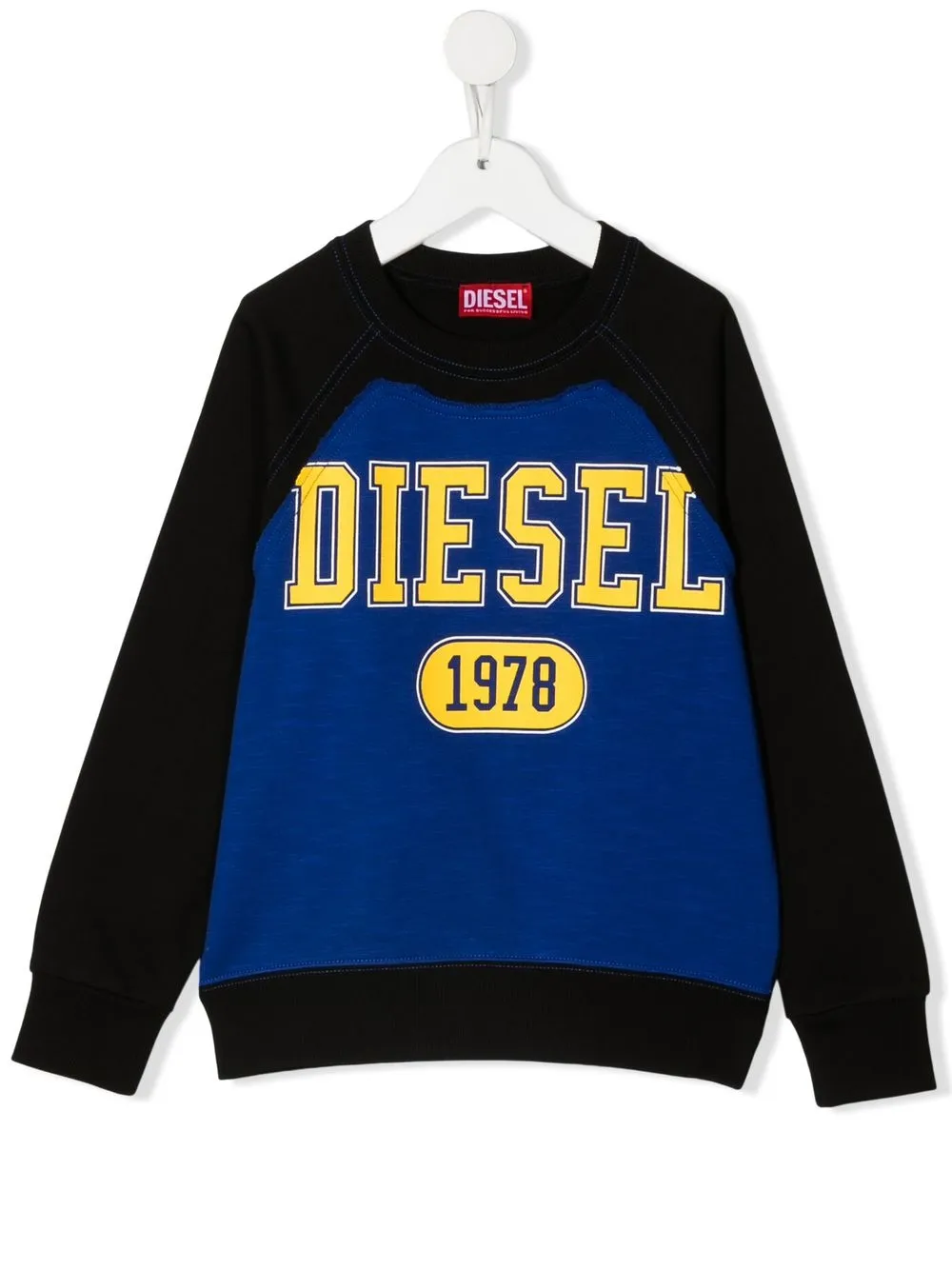 

Diesel Kids varsity logo-print sweatshirt - Black