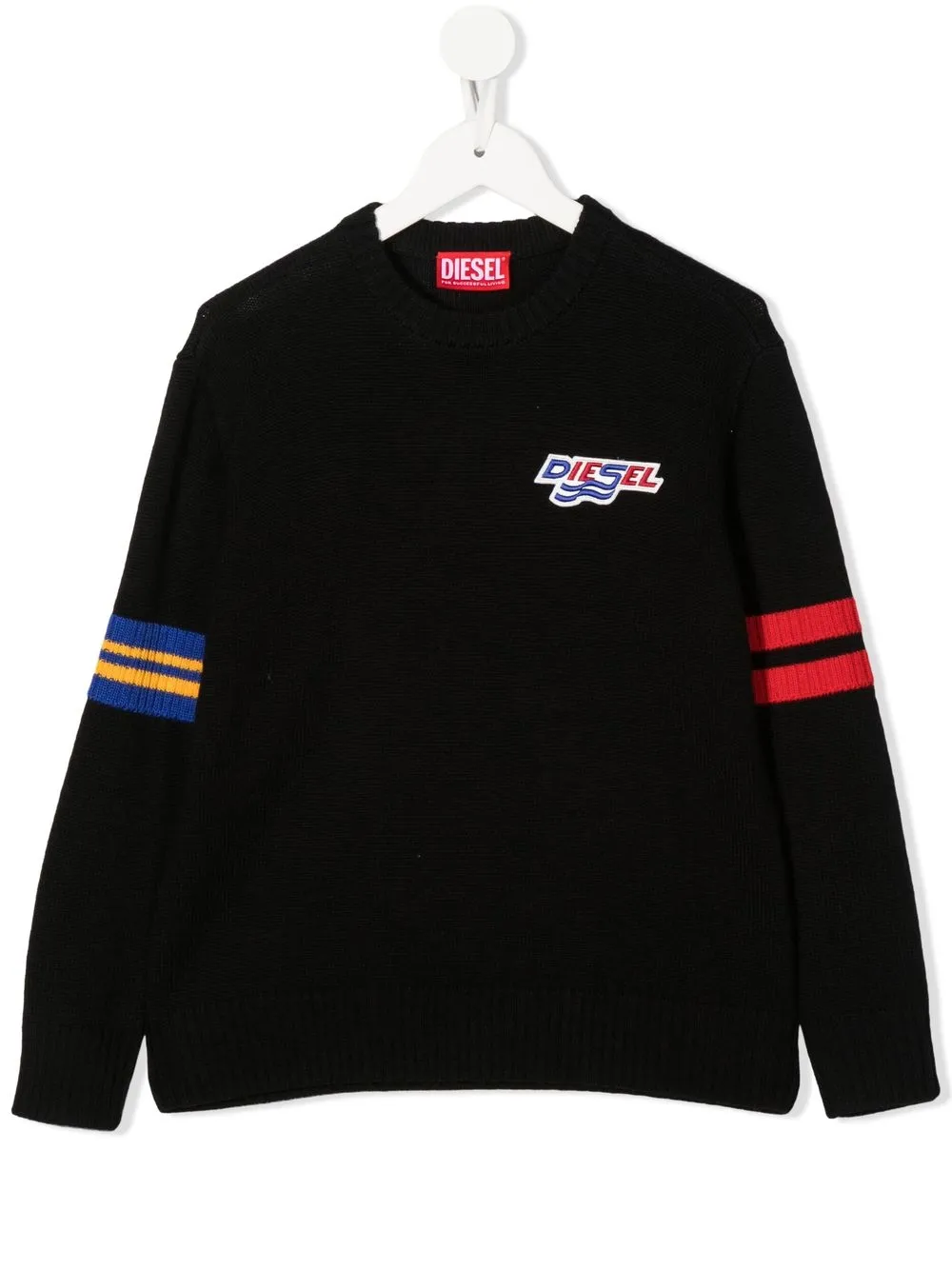 

Diesel Kids suéter K-Houston con logo bordado - Negro