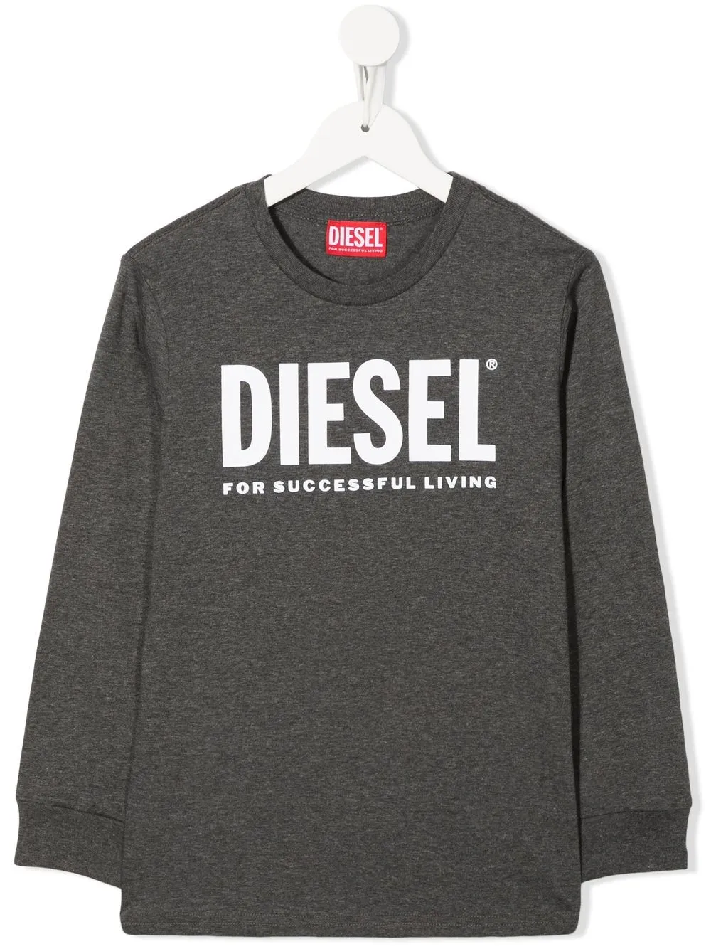 

Diesel Kids sudadera con logo estampado - Gris