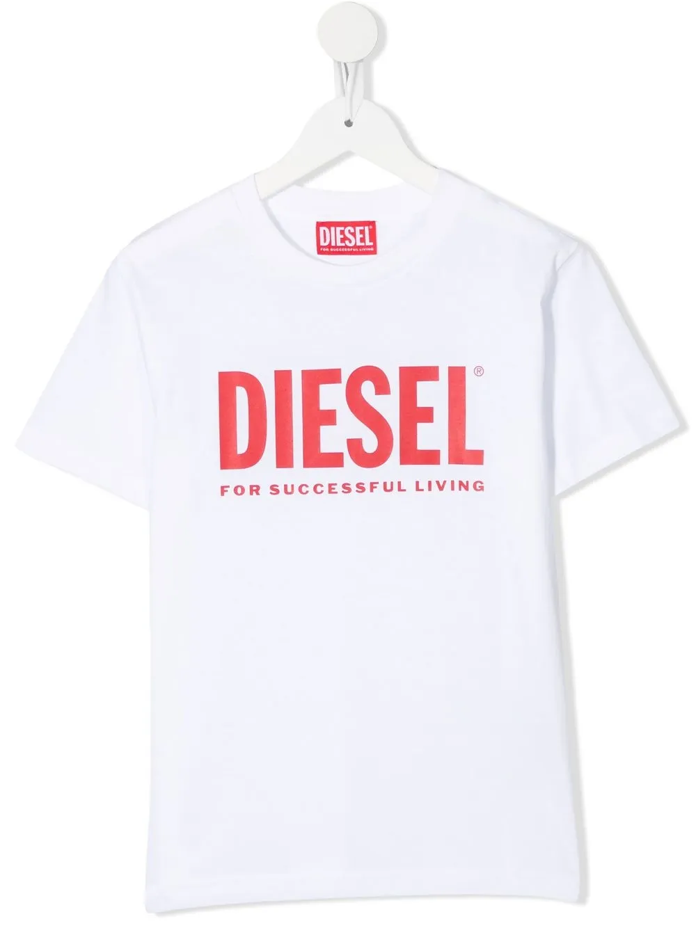 

Diesel Kids playera con logo estampado - Blanco