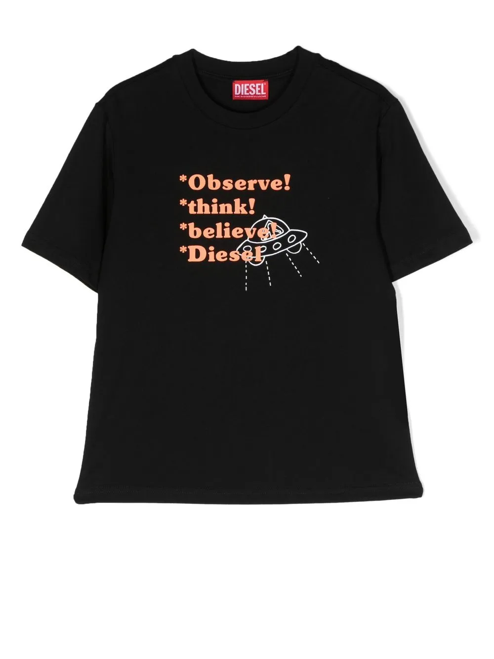 

Diesel Kids playera con estampado gráfico - Negro