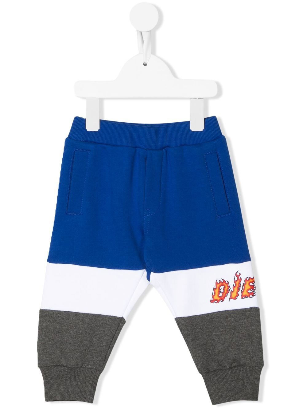 

Diesel Kids pants con diseño color block - Azul