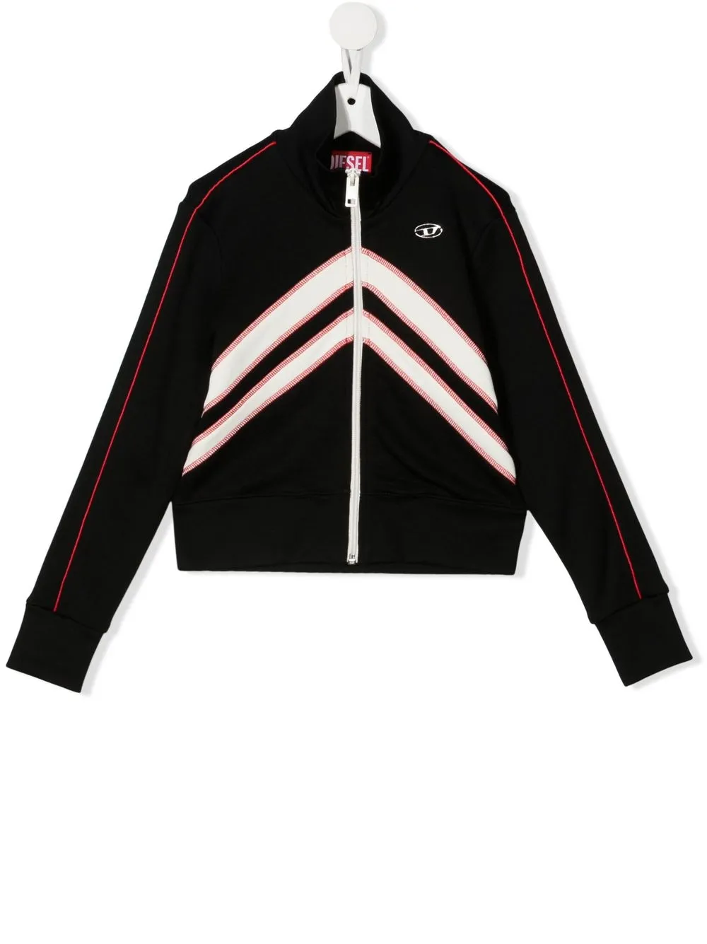 

Diesel Kids chamarra bomber con estampado Chevron - Negro