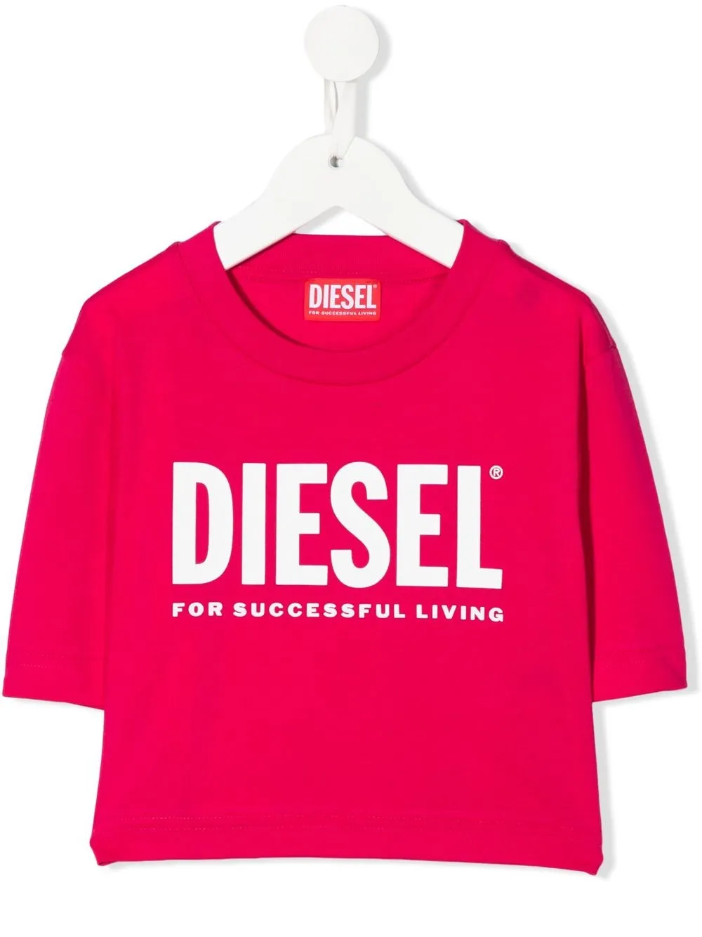 

Diesel Kids playera con logo estampado - Rosado