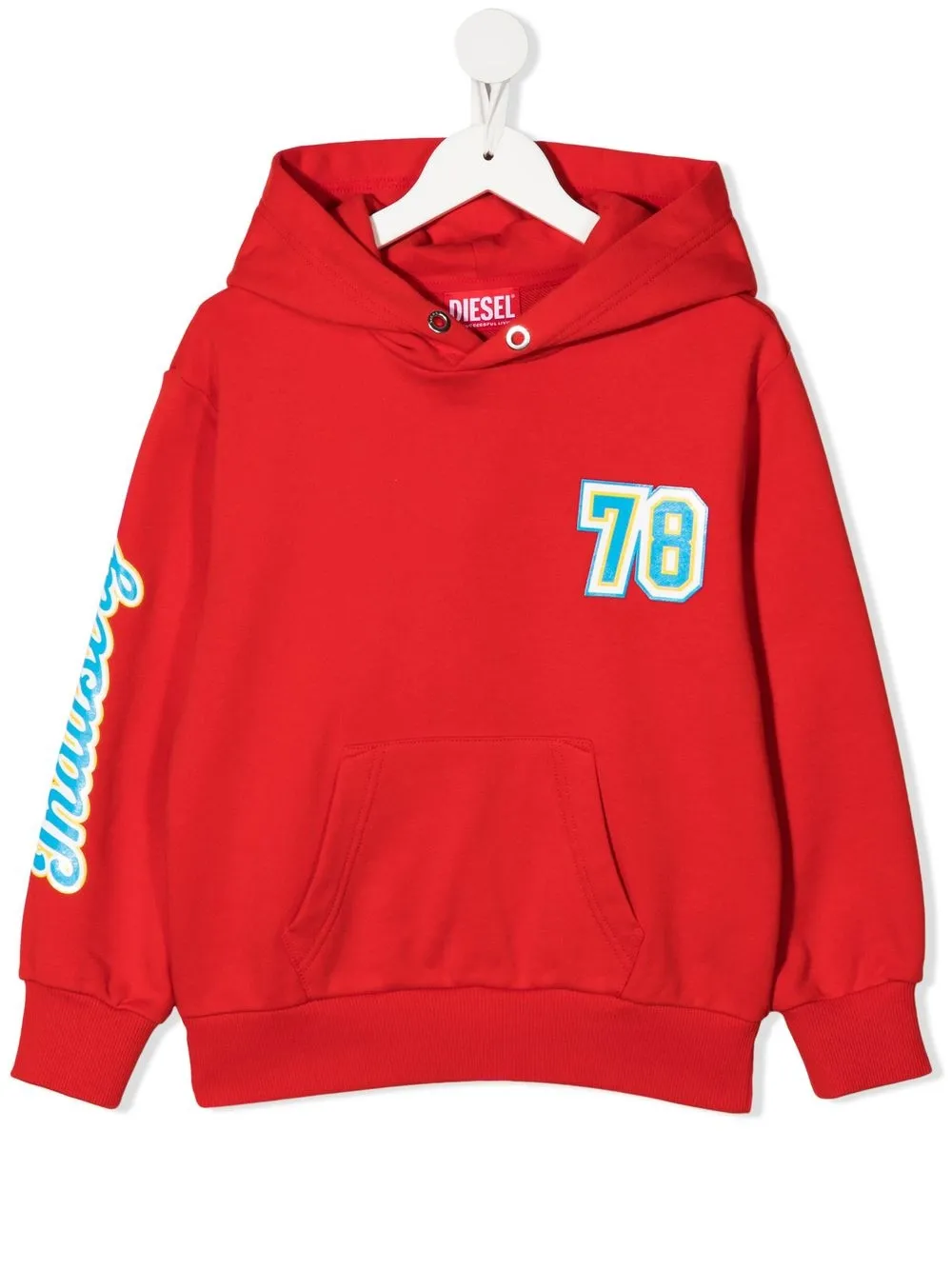 

Diesel Kids hoodie con parche del logo - Rojo