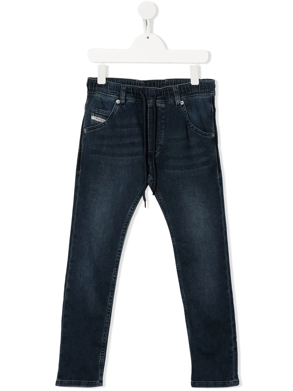 

Diesel Kids skinny jeans con cordones - Azul