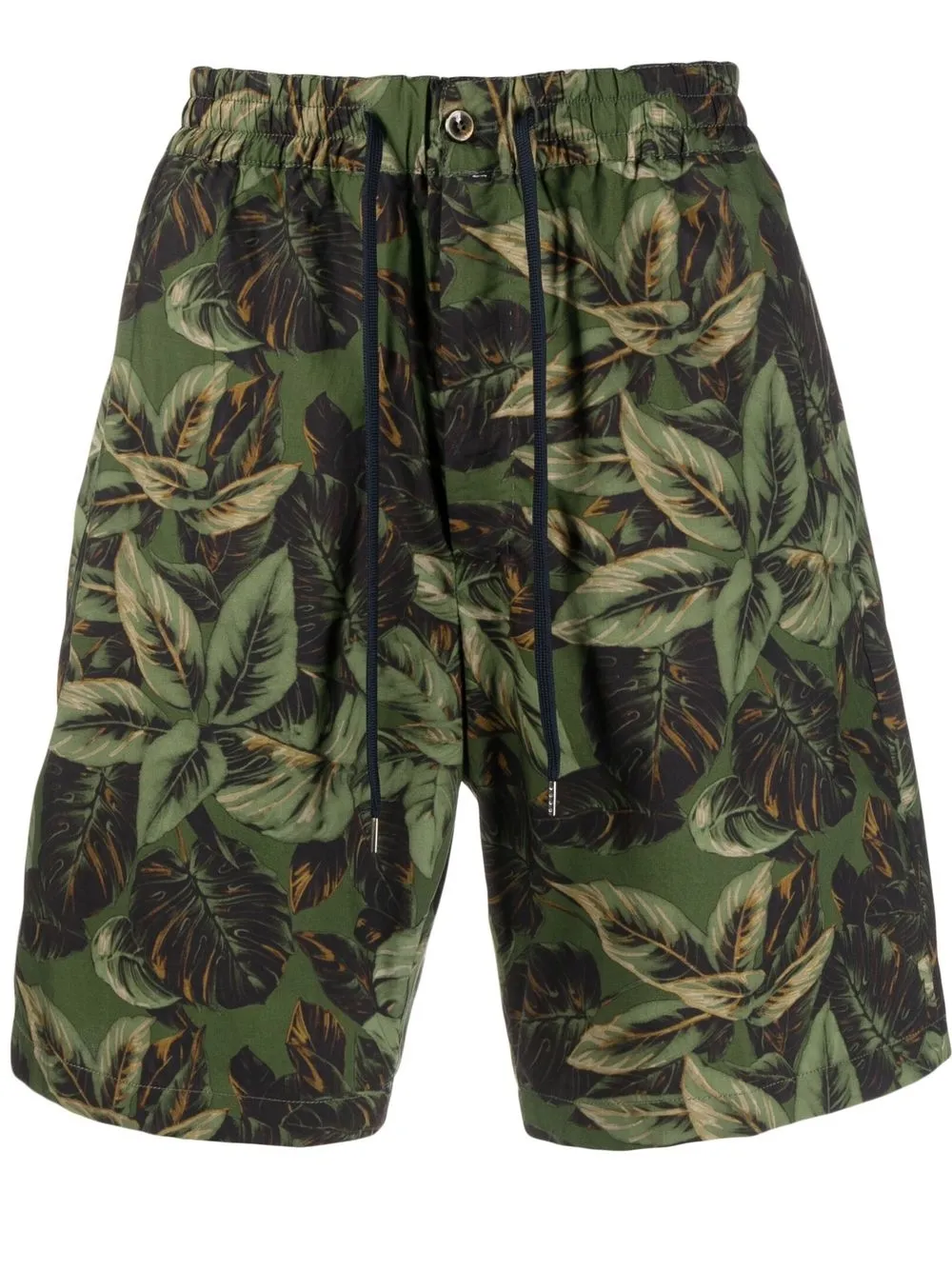 

PT TORINO shorts Bermuda con hojas estampadas - Verde