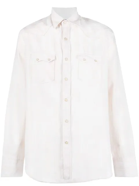 Lardini striped flap-pockets shirt