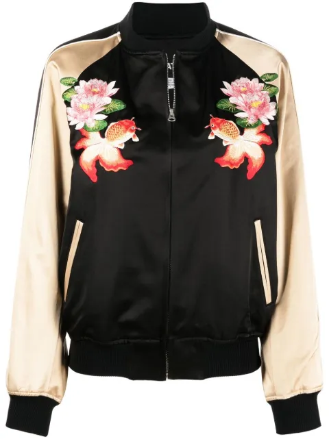 Junya Watanabe veste bomber à fleurs brodées