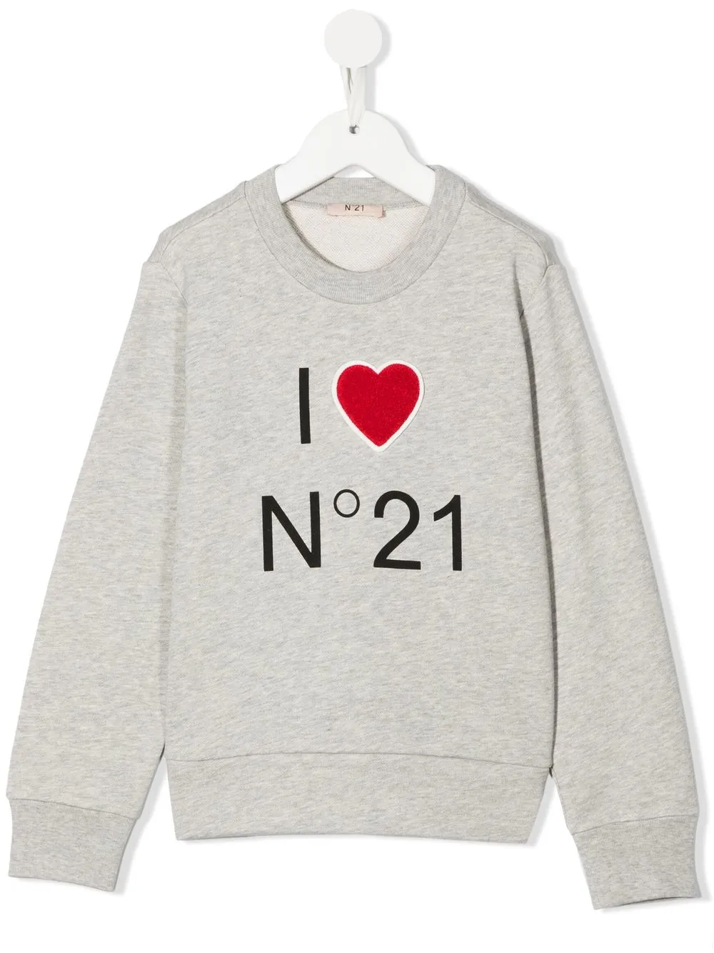 

Nº21 Kids sudadera con parche de corazón - Gris