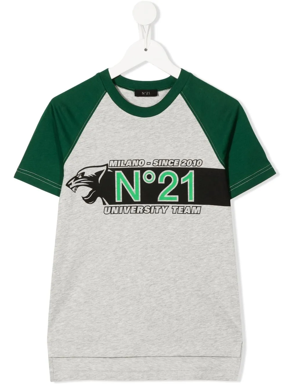 

Nº21 Kids playera con logo estampado - Gris