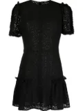 Amen floral-embroidered minidress - Black