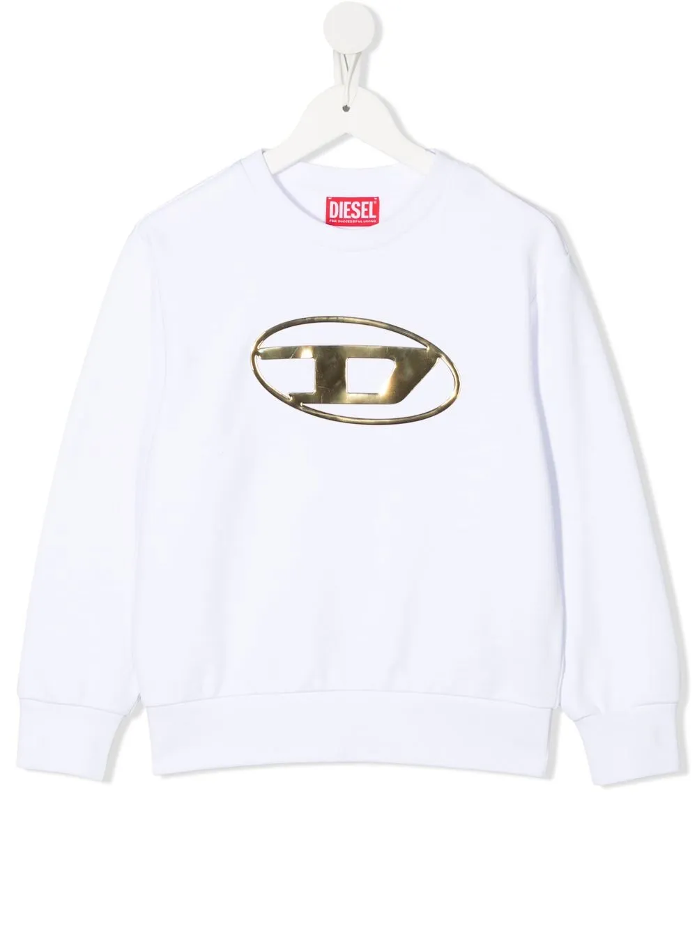 

Diesel Kids sudadera con logo estampado - Blanco