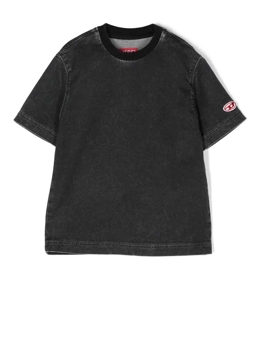 

Diesel Kids playera con parche del logo - Negro