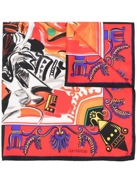 Versace Pre-Owned 1990s graphic-print silk scarf