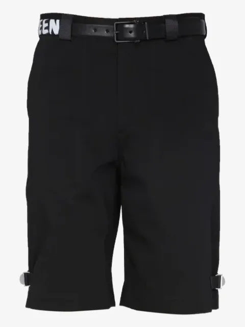 Alexander McQueen bermudas con cinturón