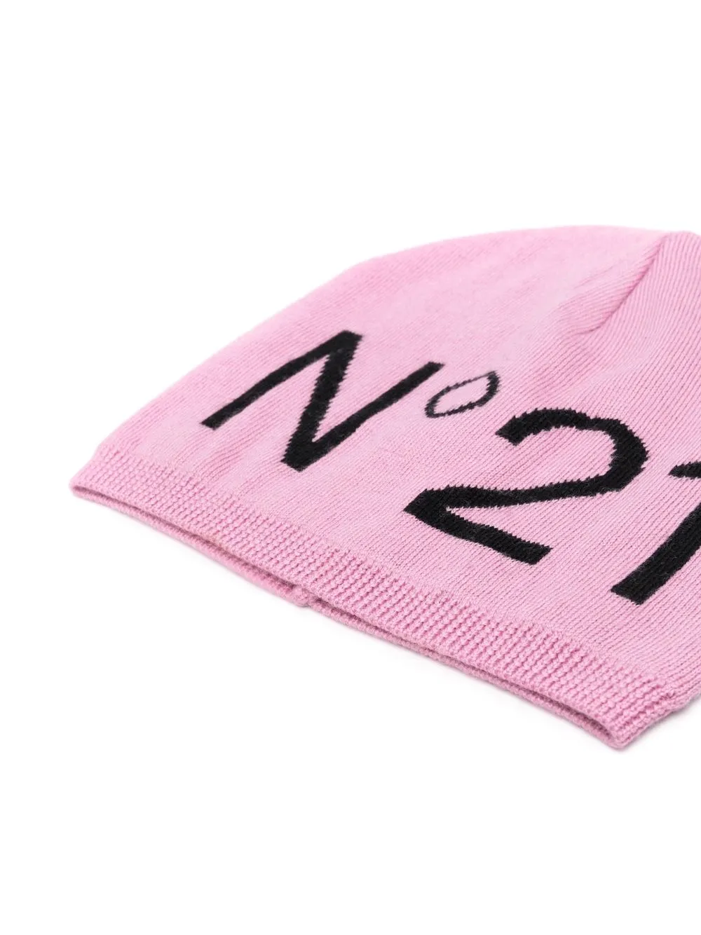 Nº21 Kids Intarsia gebreide muts - Roze